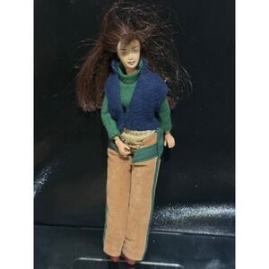 Vintage Breyer Female Rider Doll 8" – Brunette Hair, Blue Jacket, Brown.